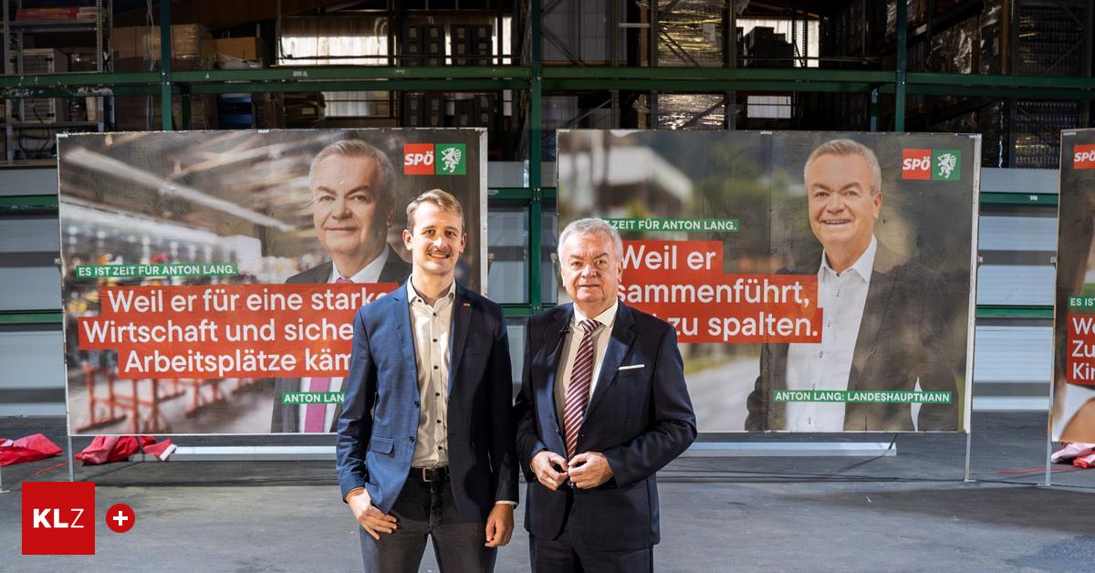 SPÖ Kampagne Anton Lang auf Plakaten und mit Kampfansage gegen Schwarz